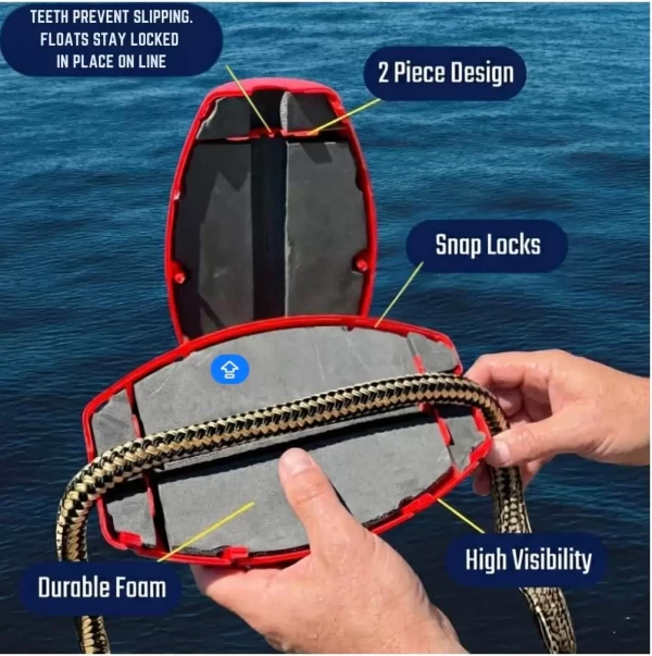 Clamshell Rope Float SNAP LOCK Rope Float - Buoy Lines - Mooring Pendants