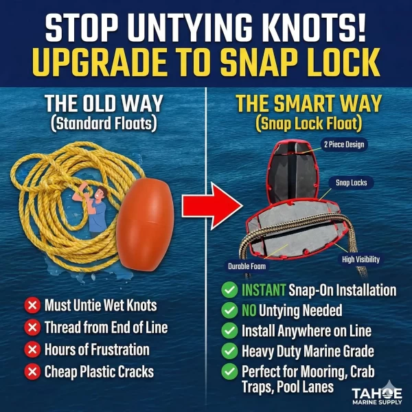 SNAP LOCK Rope Float - Buoy Lines - Mooring Pendants
